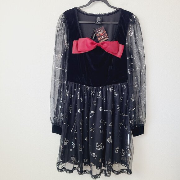 Studio Ghibli Kikis Delivery Service Tonal Dress Plus Size 2X Black Red - Picture 1 of 9